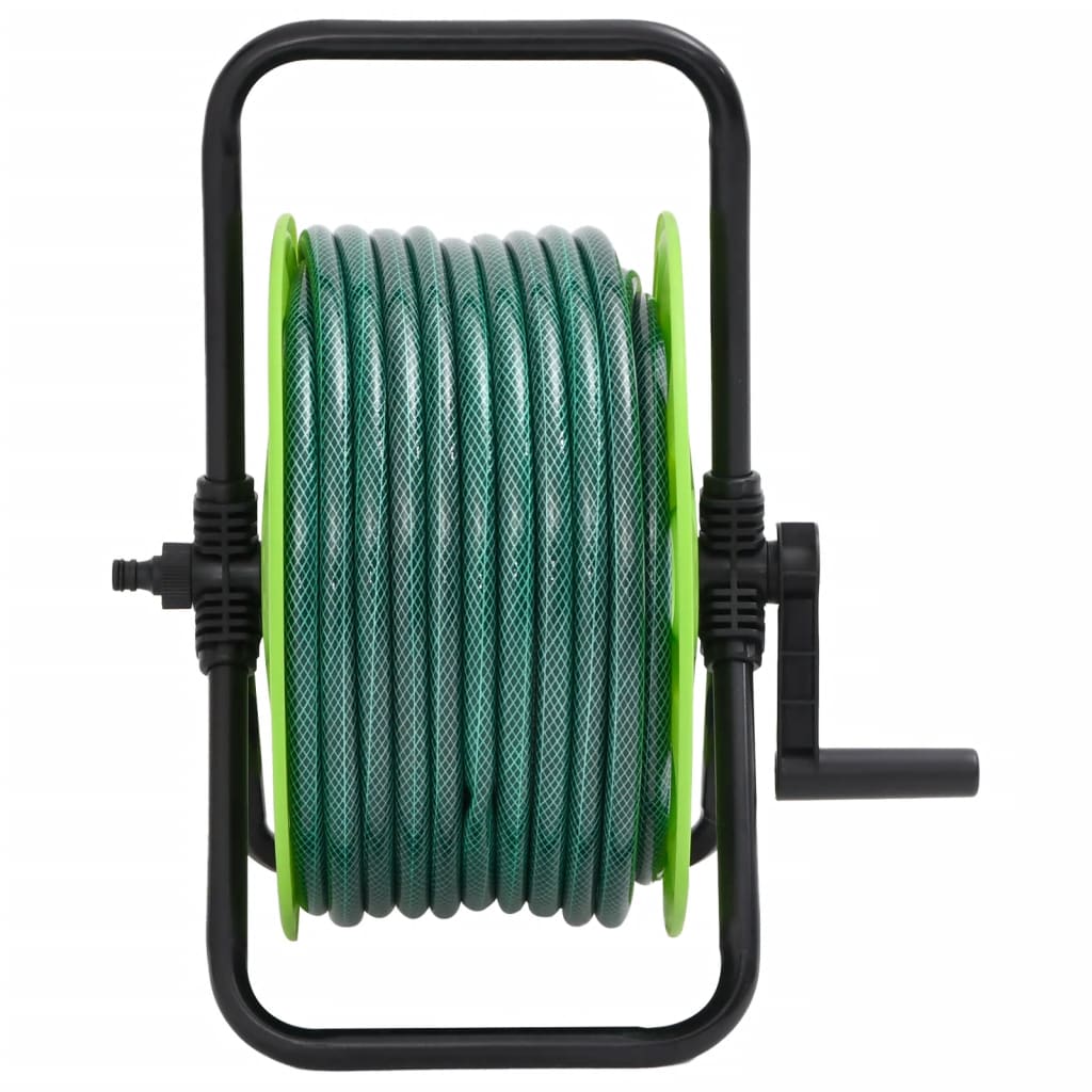 Vidaxl Schlauchtrommel mit 30 m Schlauch freistehend PVC grün