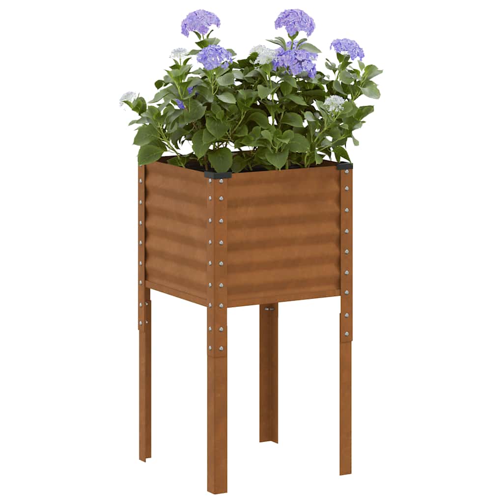 Vidaxx Pflanzgefäß 45x45x88 cm wetterfester Stahl