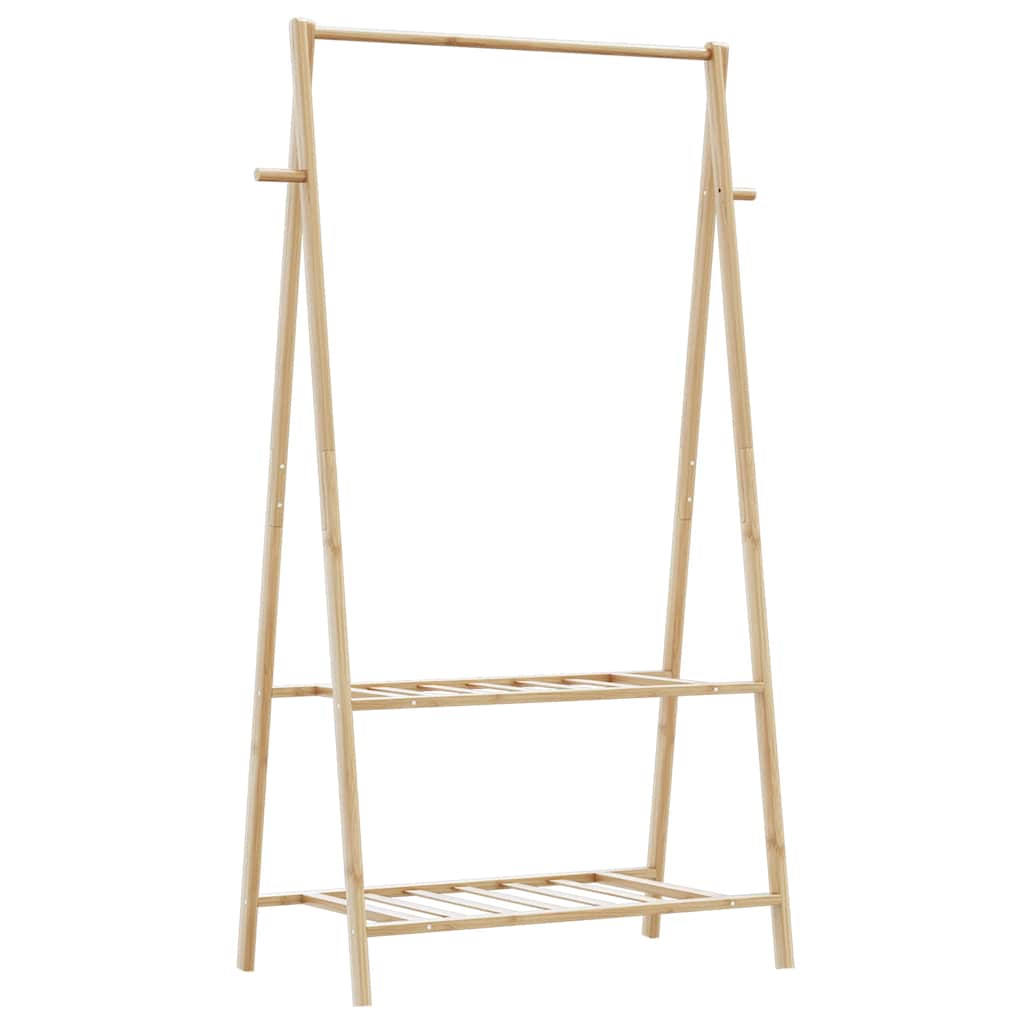 Vidaxx Kleiderständer mit Regalen 96x45,5x150,5 cm Bambus