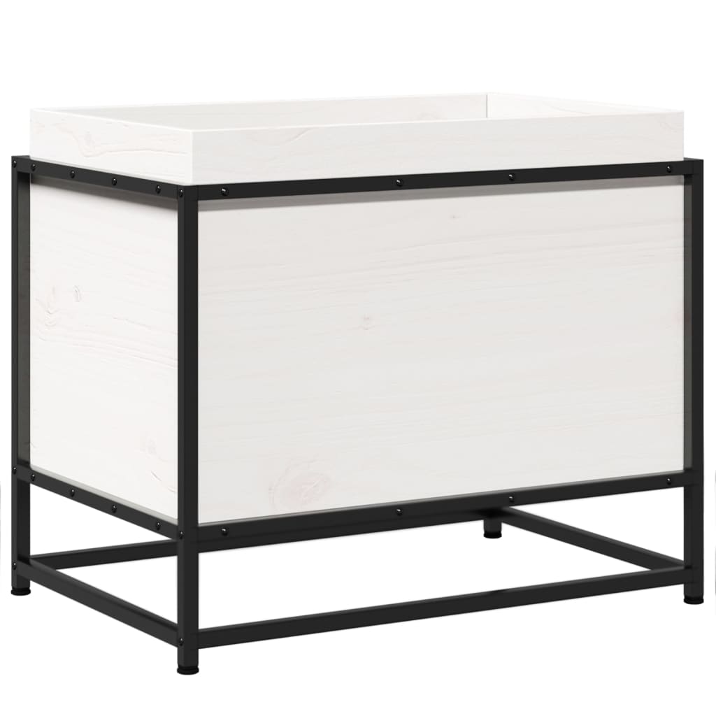 Vidaxx Pflanzgefäß 60x40x50 cm massives Kiefernholz weiß