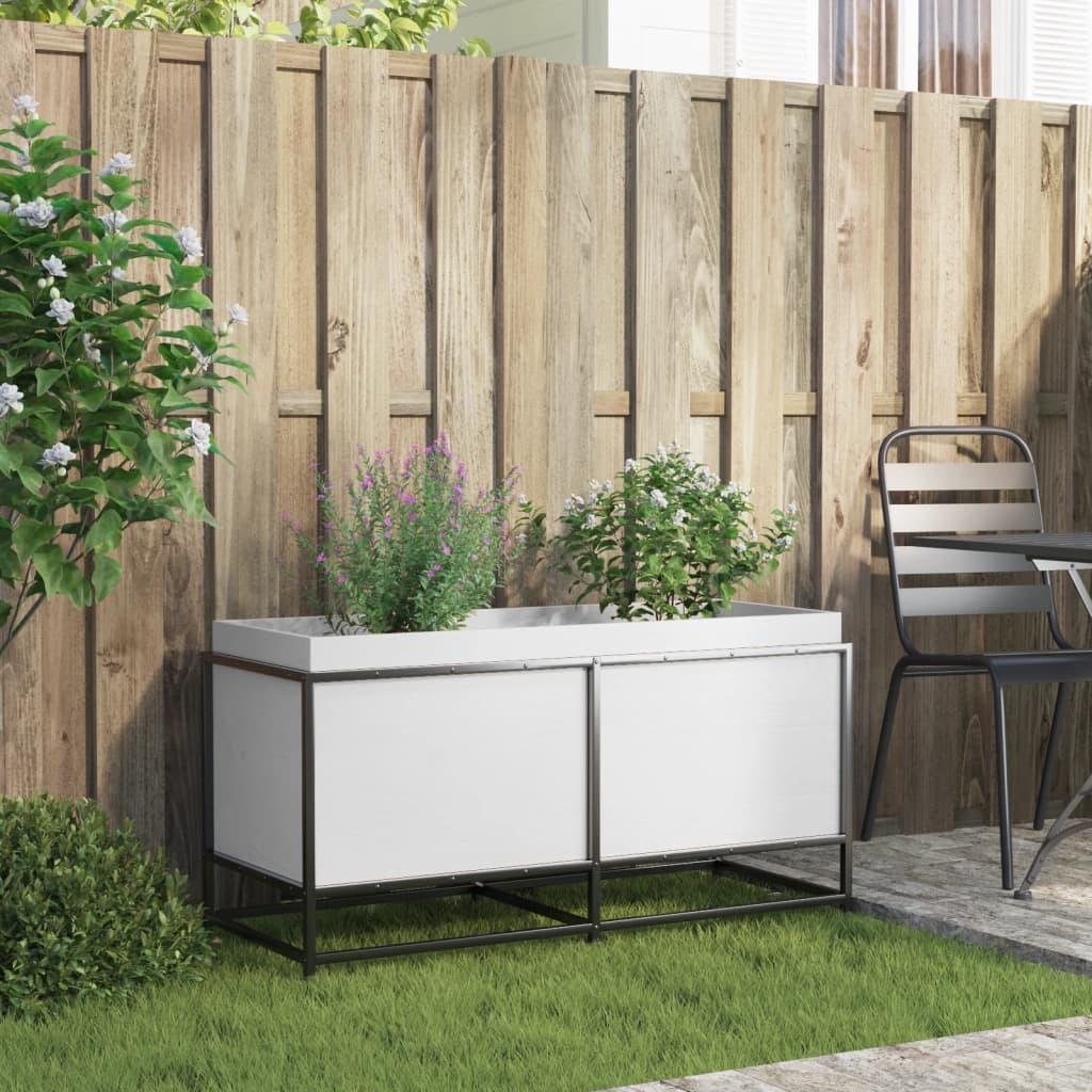 Vidaxx Pflanzgefäß 100x40x50 cm massives Kiefernholz weiß