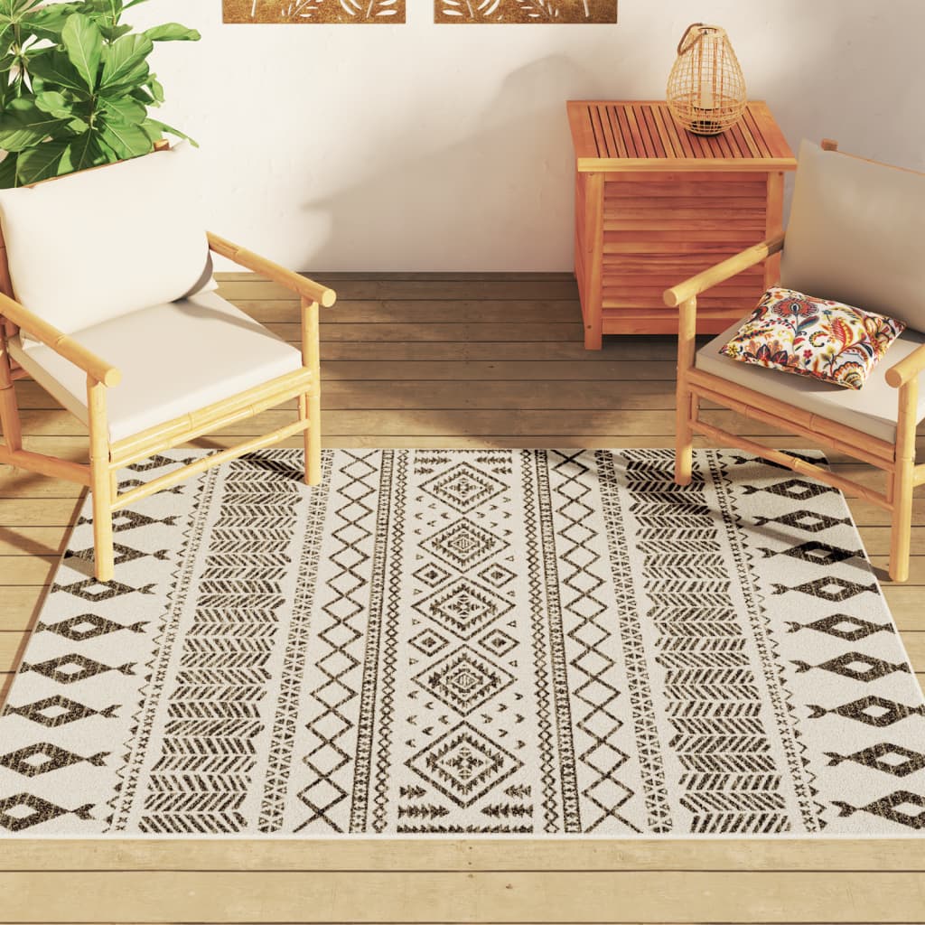 Vidaxx-Teppich für drinnen und draußen, niedriger Flor, 120 x 180 cm, mehrfarbig
