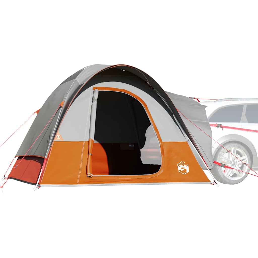 VidaXL Autozelt 4-Personen wasserdicht Grau und Orange