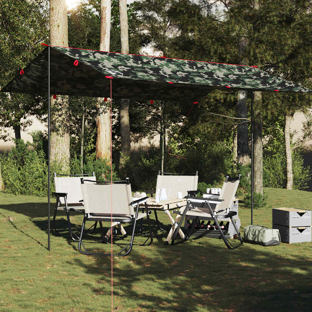 Vidaxx Camping-Markise wasserdicht 406x306 cm Tarnung