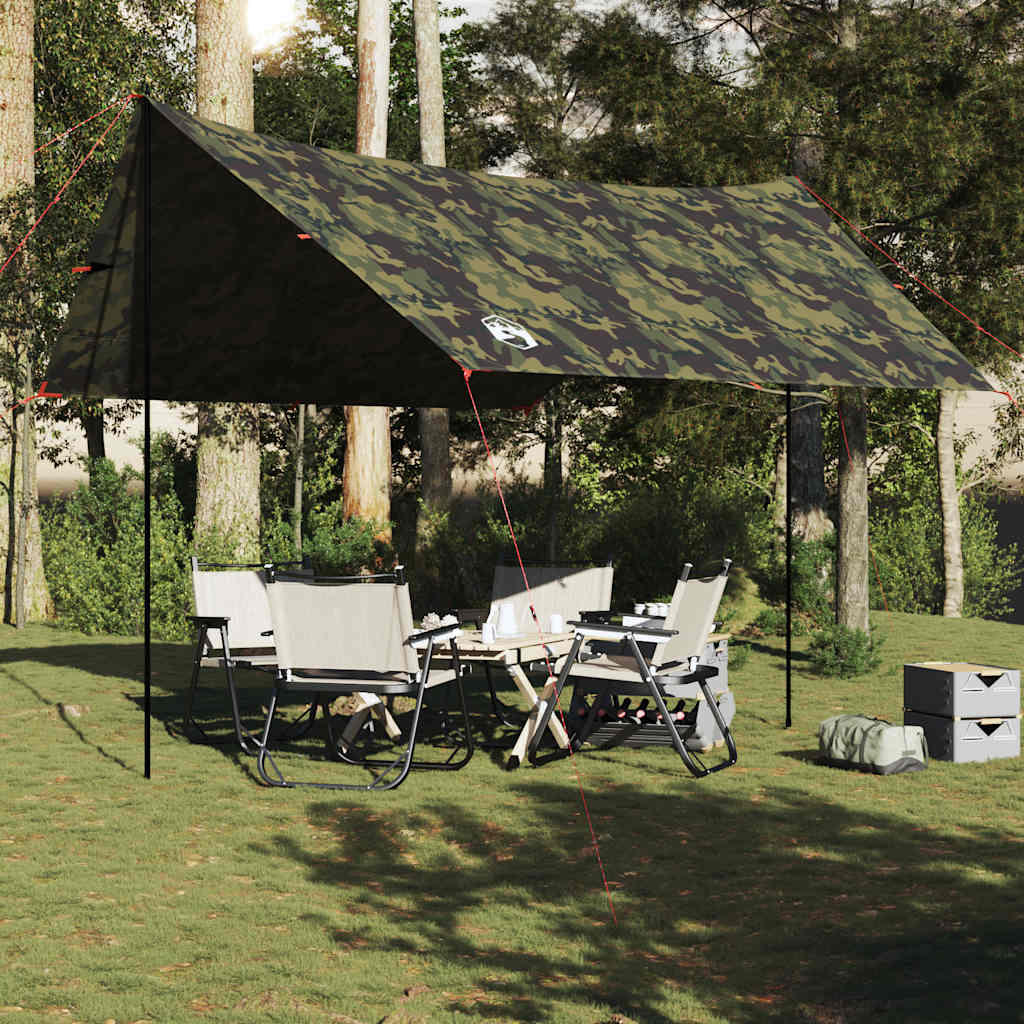 Vidaxx Camping-Markise wasserdicht 438x376x212 cm Tarnung