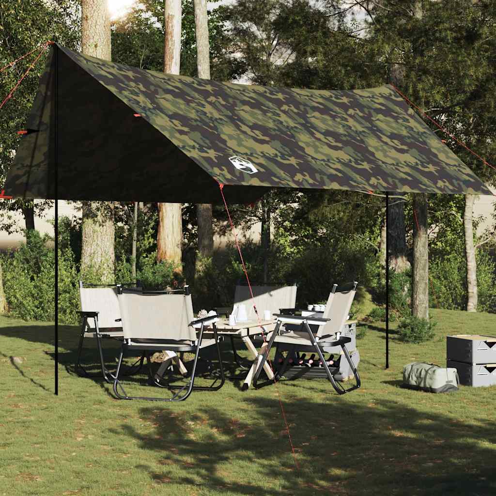 Vidaxx Camping-Markise wasserdicht 438x376x212 cm Tarnung