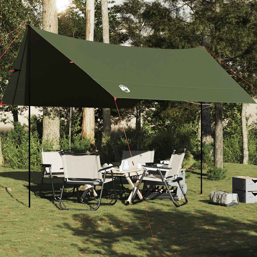 Vidaxx Camping-Markise wasserdicht 462x306x211 cm olivgrün