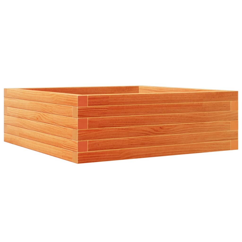 Vidaxx Pflanzgefäß 70x70x23 cm massives Kiefernholz, braun gewaschen