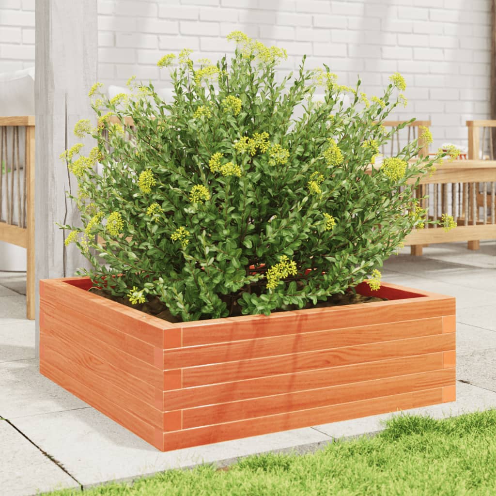 Vidaxx Pflanzgefäß 70x70x23 cm massives Kiefernholz, braun gewaschen