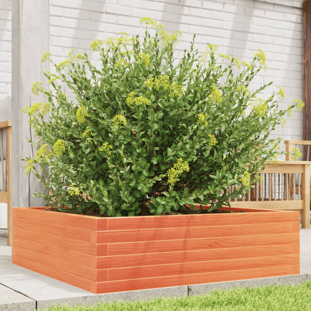 Vidaxx Pflanzgefäß 80x80x23 cm massives Kiefernholz, braun gewaschen