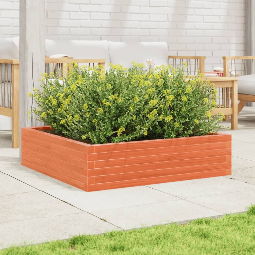 Vidaxx Pflanzgefäß 90x90x23 cm massives Kiefernholz, braun gewaschen