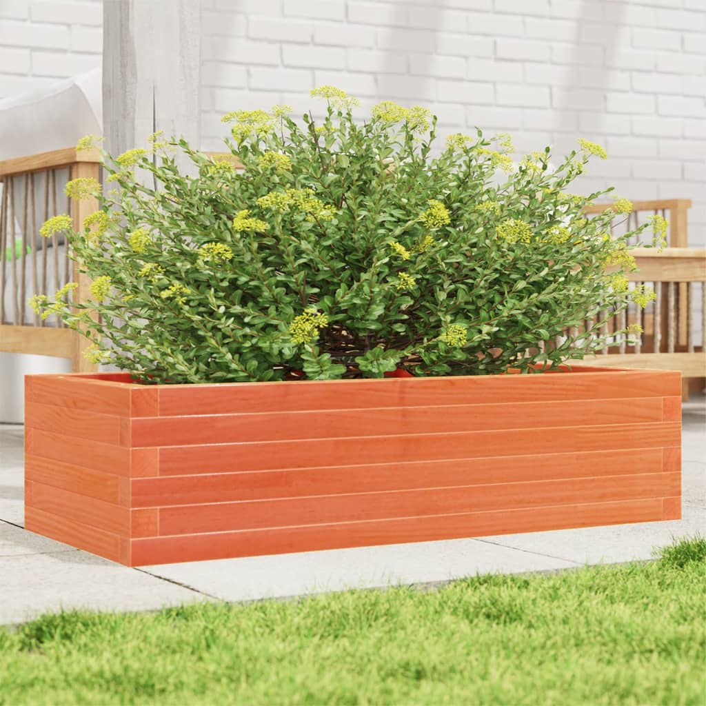 Vidaxx Pflanzgefäß 90x40x23 cm massives Kiefernholz, braun gewaschen