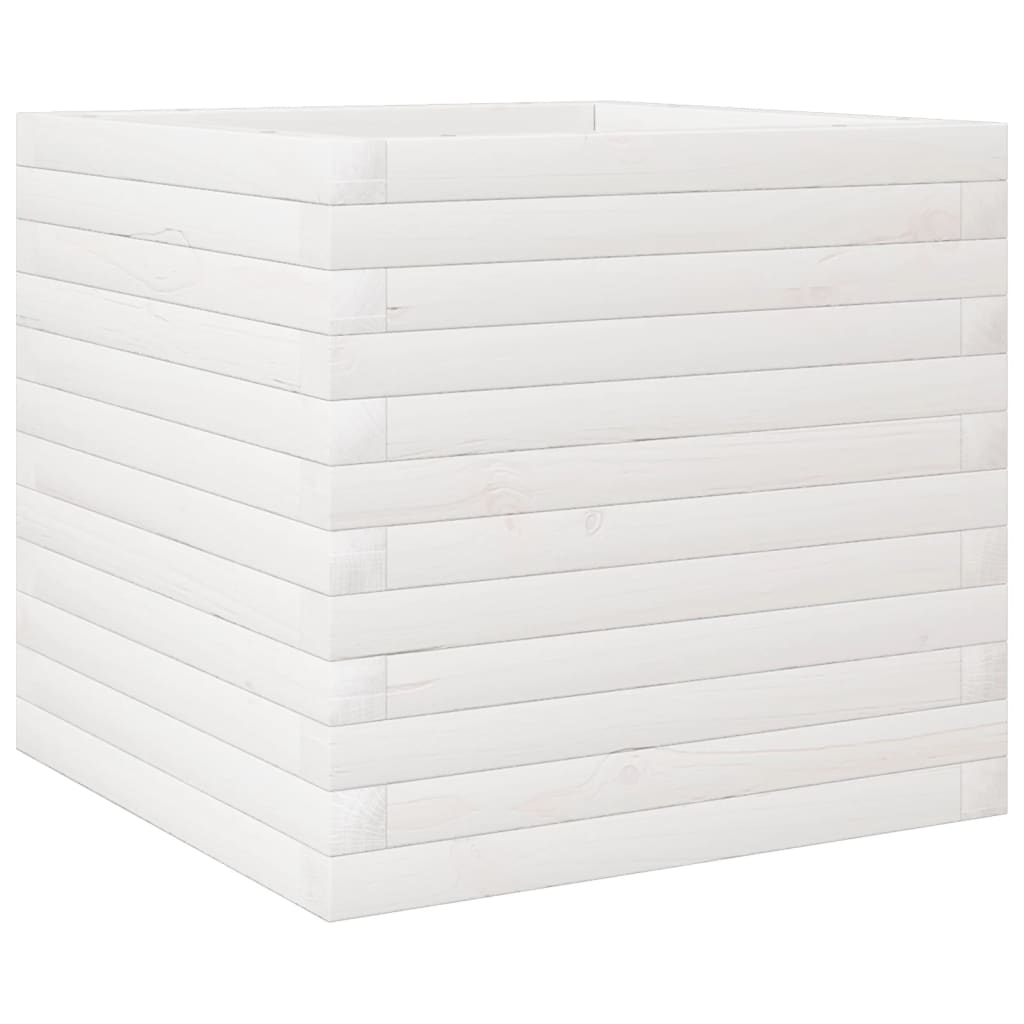 Vidaxx Pflanzgefäß 50x50x45,5 cm massives Kiefernholz weiß