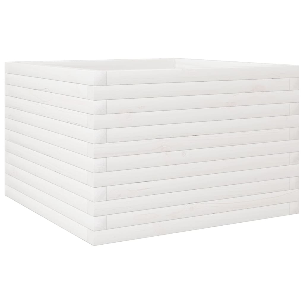 Vidaxx Pflanzgefäß 70x70x45,5 cm massives Kiefernholz weiß