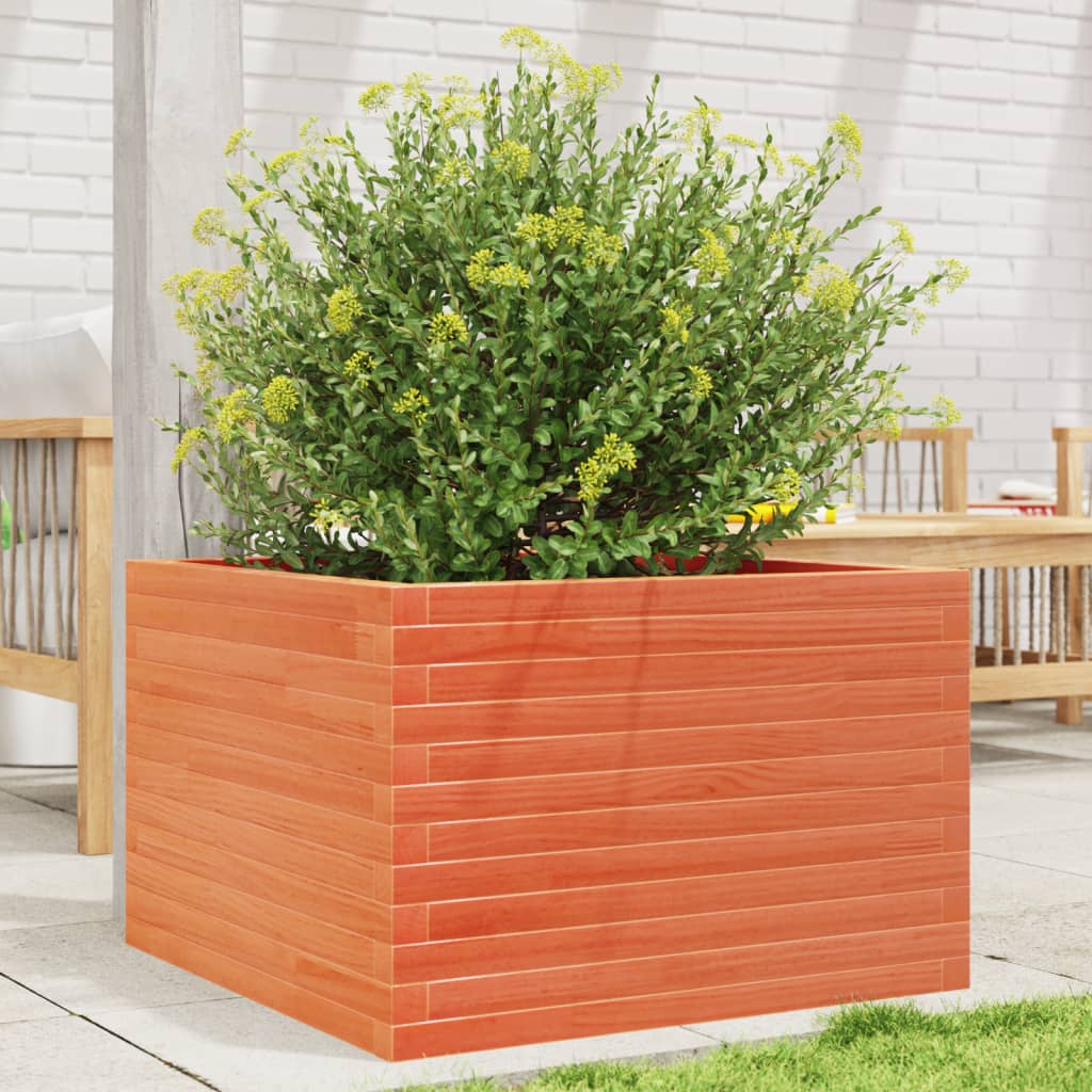 Vidaxx Pflanzgefäß 70x70x45,5 cm massives Kiefernholz, braun gewaschen