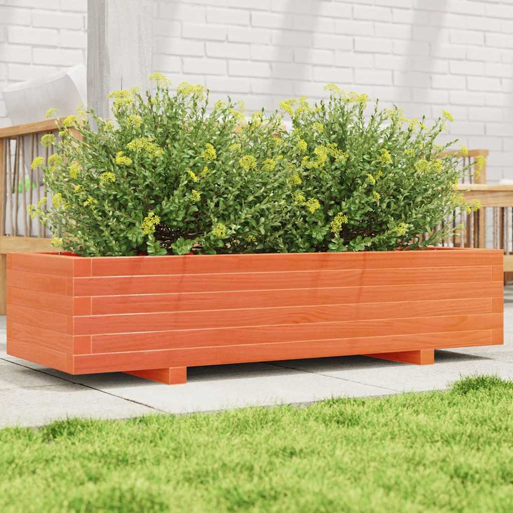 Vidaxx Pflanzgefäß 110x40x26,5 cm massives Kiefernholz, braun gewaschen