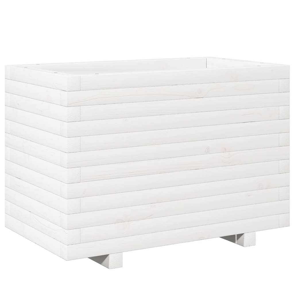 Vidaxx Pflanzgefäß 70x40x49,5 cm massives Kiefernholz weiß