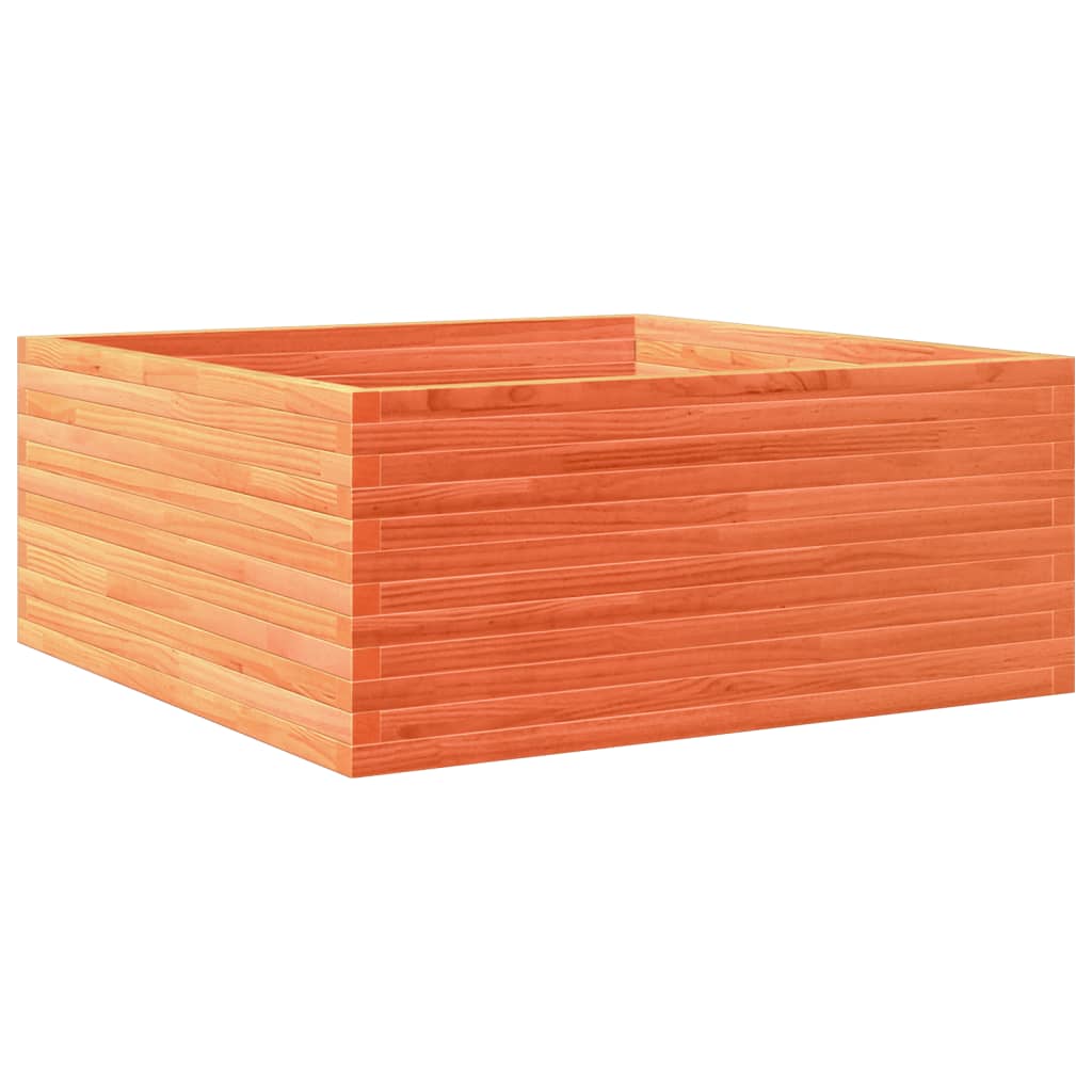 VidaXL Pflanzgefäß 110 x 110 x 46 cm, massives Kiefernholz, braun gewaschen