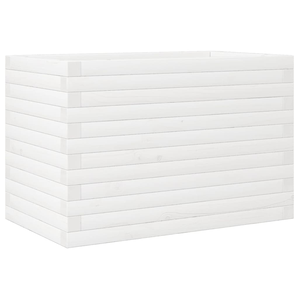 VidaXL Pflanzgefäß 70x40x46 cm massives Kiefernholz weiß