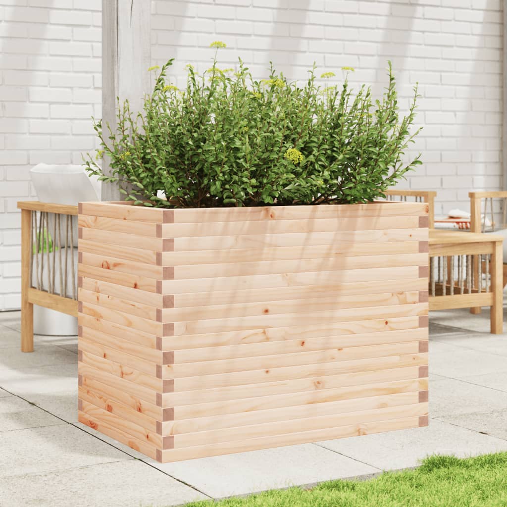 VidaXL Pflanzgefäß 90x60x68,5 cm aus massivem Kiefernholz