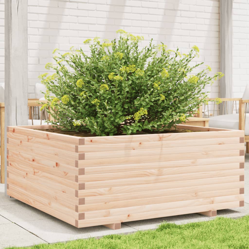 VidaXL Pflanzgefäß 110x110x49,5 cm massives Kiefernholz