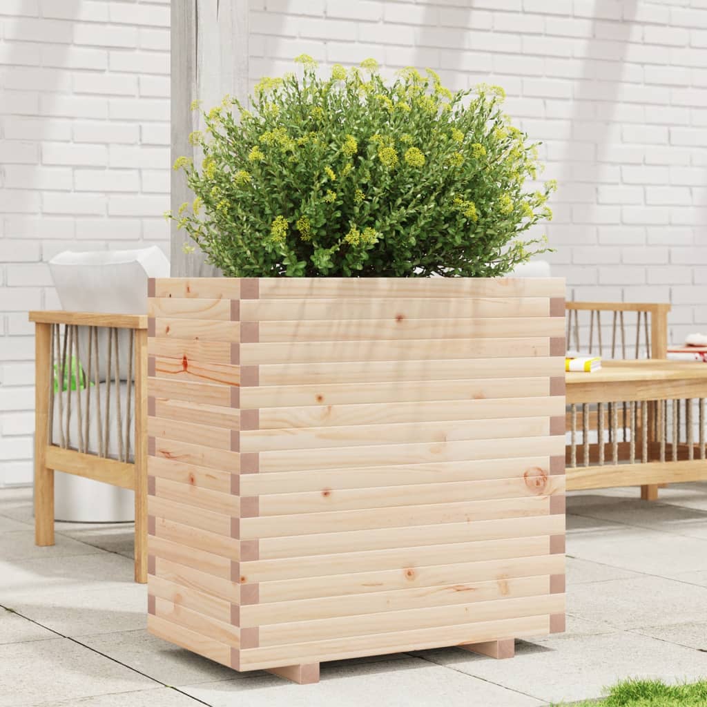 VidaXL Pflanzgefäß 70x40x72,5 cm aus massivem Kiefernholz