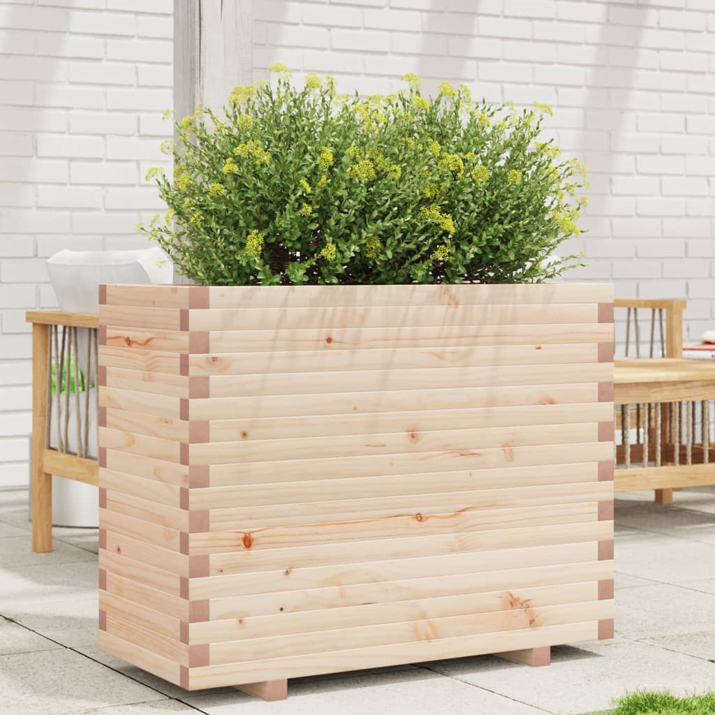 VidaXL Pflanzgefäß 90x40x72,5 cm massives Kiefernholz