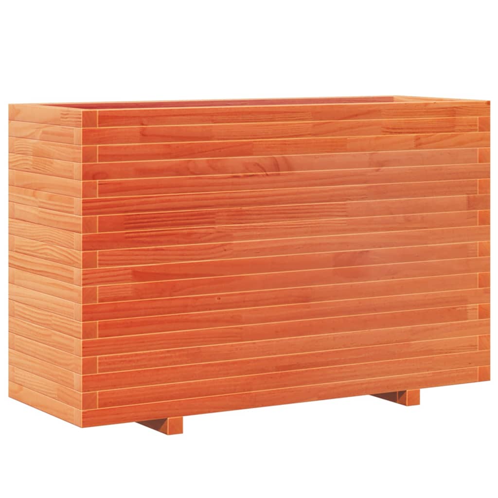 VidaXL Pflanzgefäß 110 x 40 x 72,5 cm, massives Kiefernholz, braun gewaschen