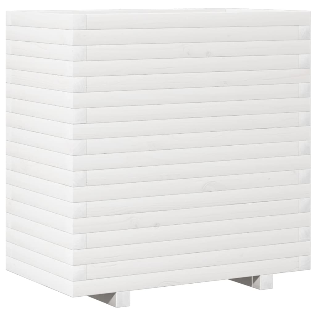 VidaXL Pflanzgefäß 70x40x72 cm massives Kiefernholz weiß