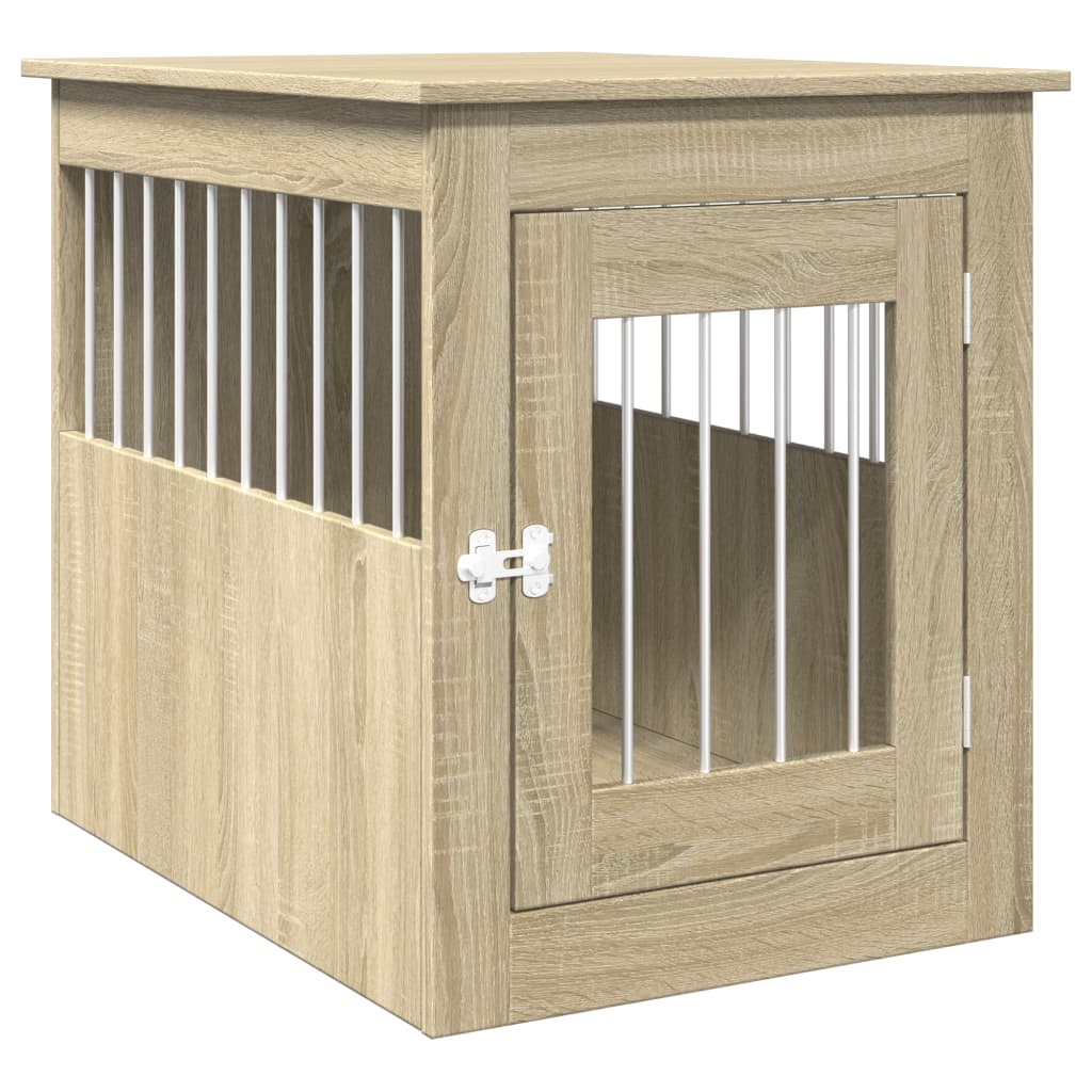 Vidaxxl Hundebox 55x75x65 cm, Holzwerkstoff Sonoma-Eiche farbig