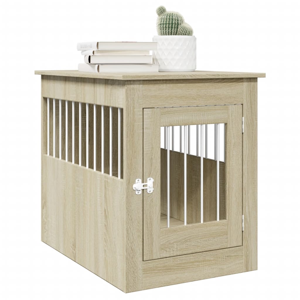 Vidaxl Hundebox 55 x 80 x 68 cm, Holzwerkstoff Sonoma-Eiche farbig
