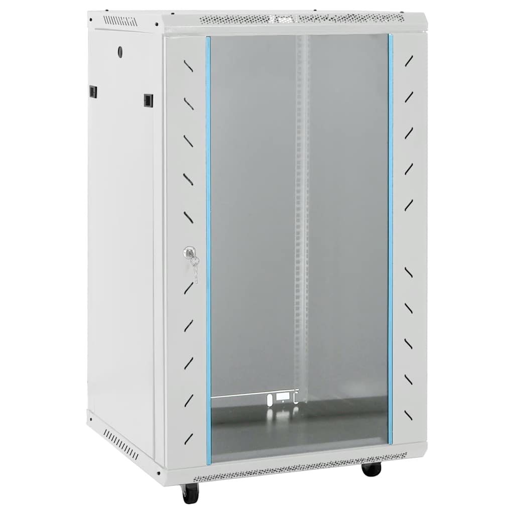 VidaXL Netzwerkschrank mit Rollen 18U 19 IP20 60x60x100 cm