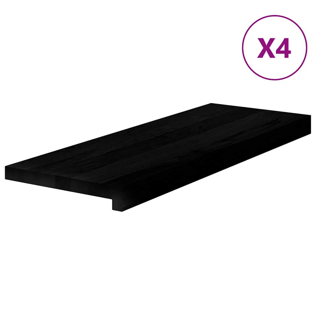 Vidaxx Treppenstufen 4 Stk. 70x25x2 cm massive Eiche dunkelbraun