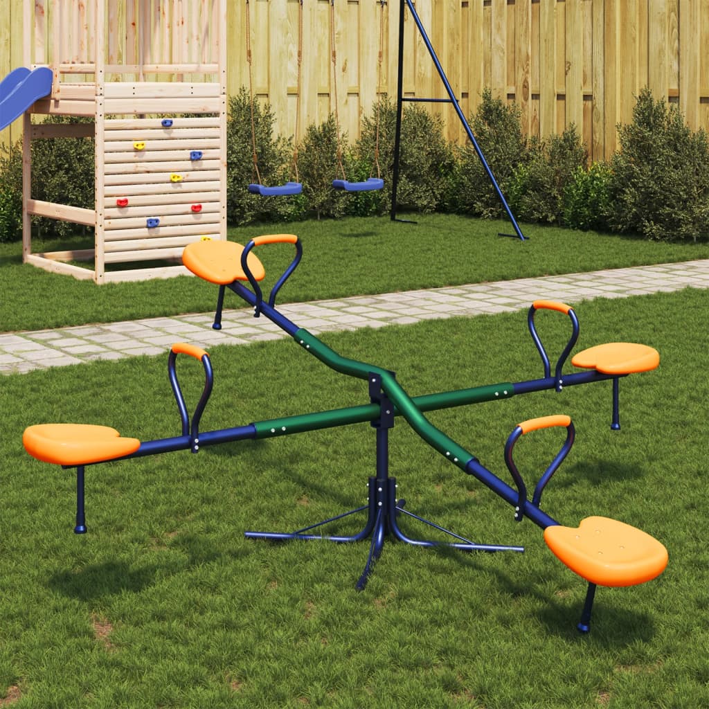 Vidaxl Wippe 4-Sitzer 360 Grad drehbar aus Stahl