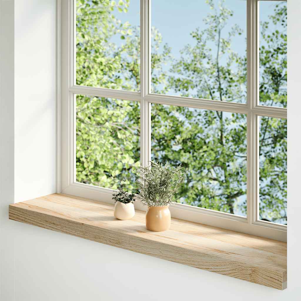 Vidaxx Fensterbänke 2 Stück unbehandelt 90x20x2 cm massive Eiche