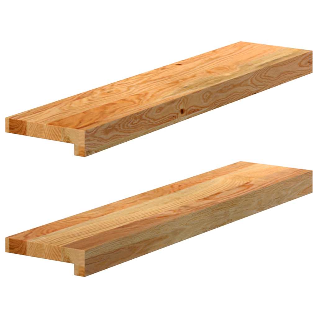 Vidaxx Fensterbänke 2 Stk. 70x15x2 cm Eiche massiv hellbraun