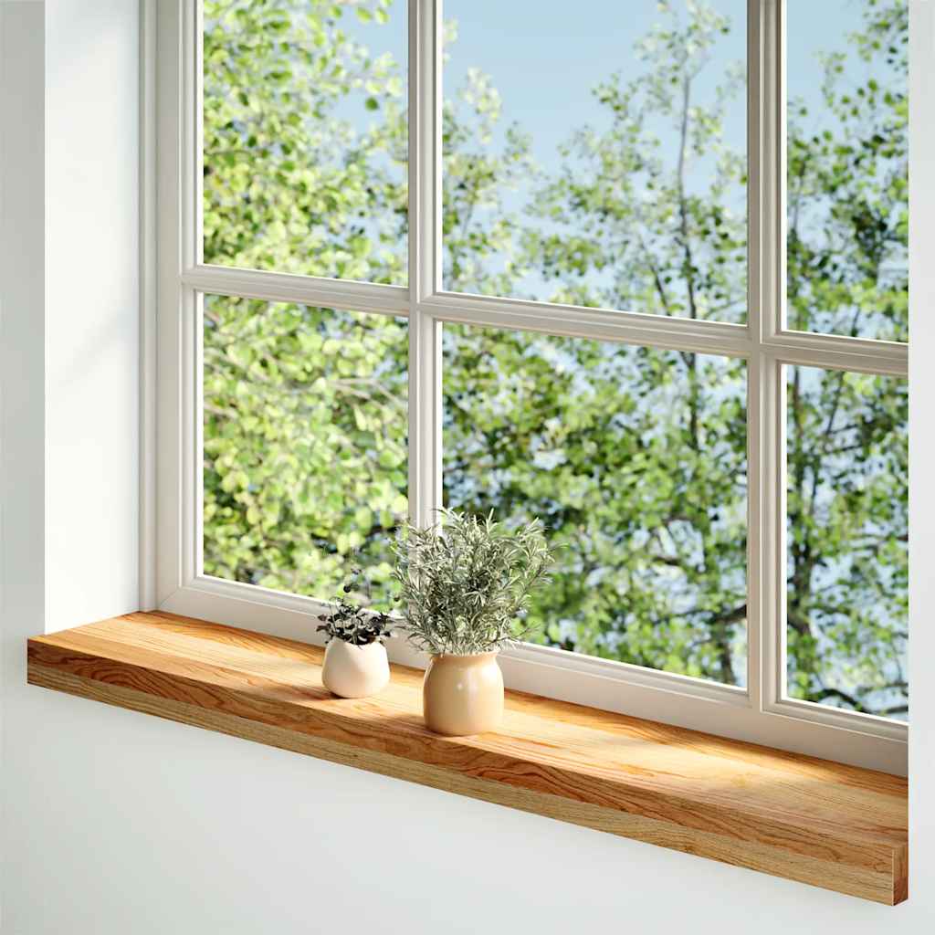 Vidaxx Fensterbänke 2 Stk. 80x15x2 cm Eiche massiv hellbraun