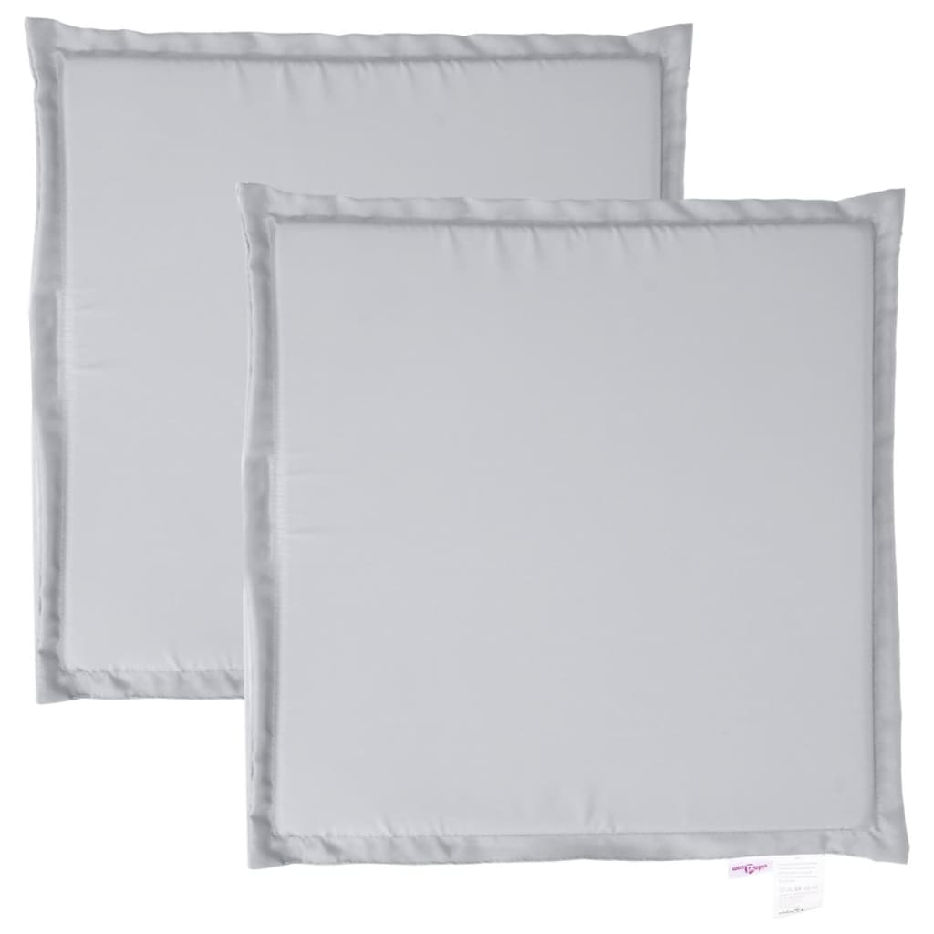 Vidaxx Gartensitzkissen 2 Stück quadratisch 45x45x2 cm hellgrau