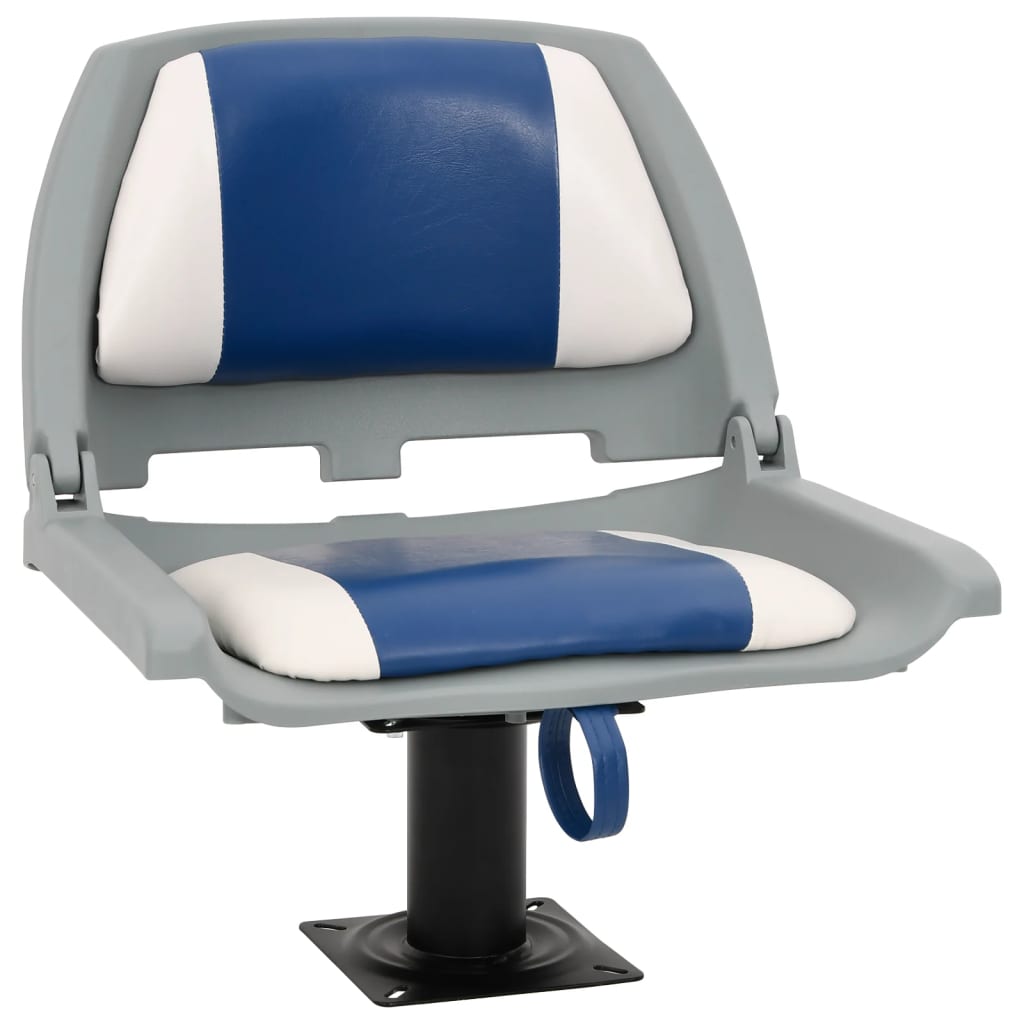 VidaXL 2-teiliges Bootsstuhl-Set klappbar 48x51x41 cm blau und weiß