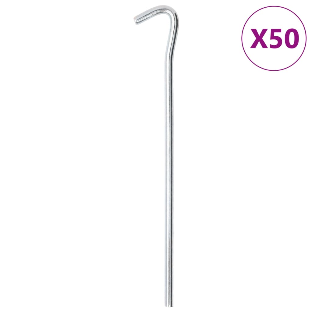Vidaxl Zeltheringe 50 Stück ø7 mm 23 cm verzinkter Stahl
