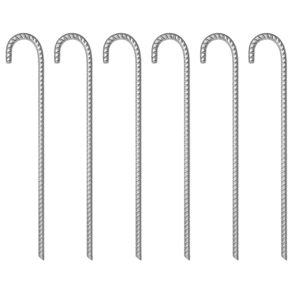 Vidaxl Zeltheringe 6 Stück ø12 mm 41,5 cm verzinkter Stahl