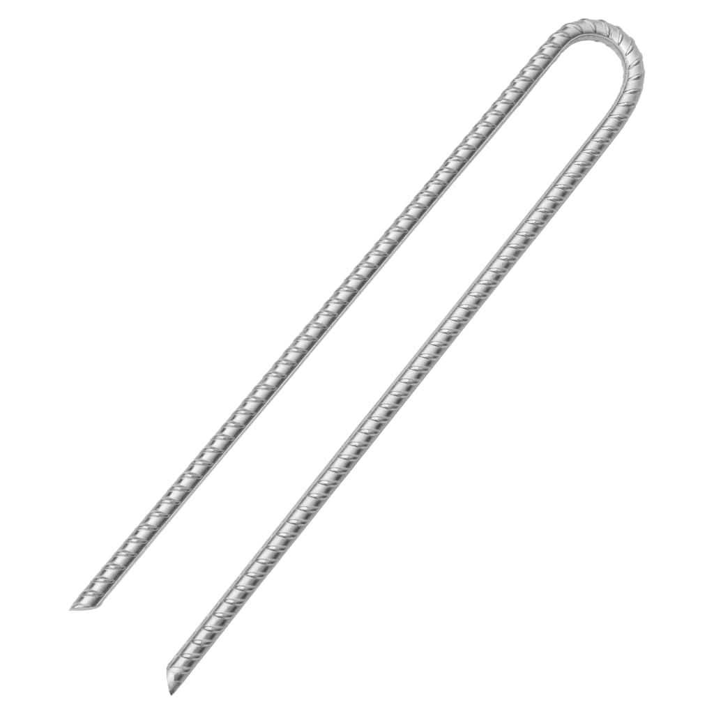 Vidaxl Zeltheringe 6 Stück U-förmig ø12 mm 41,5 cm verzinkter Stahl