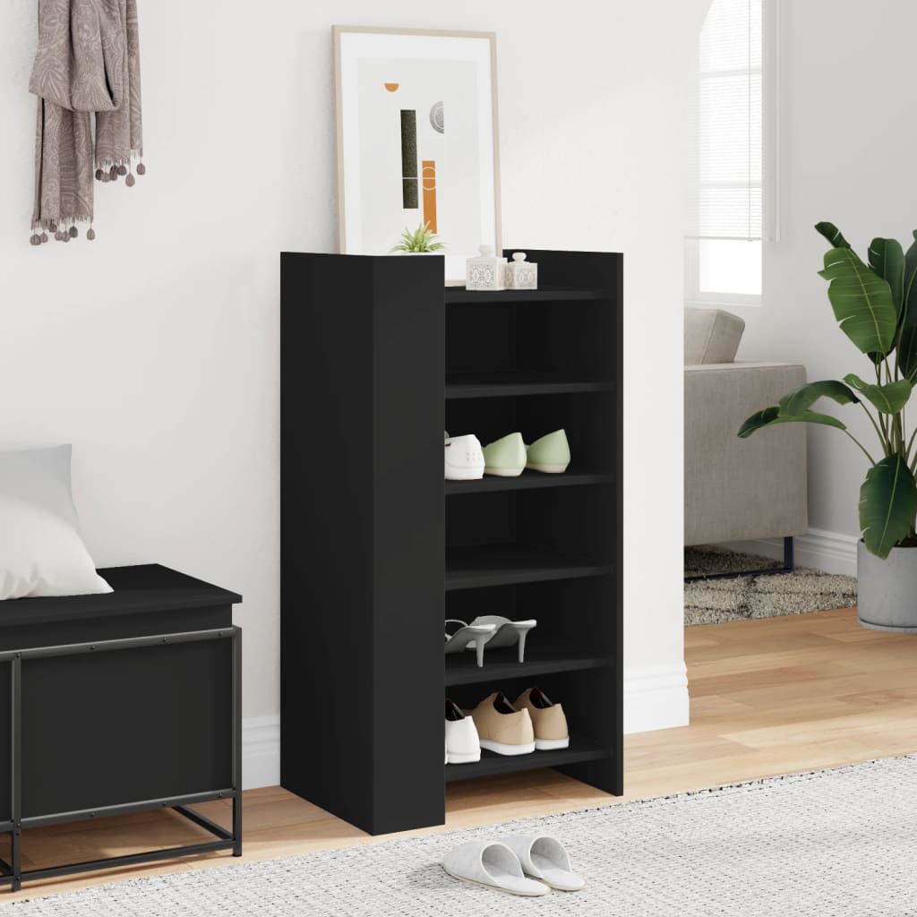 Vidaxx Schuhschrank 52x37,5x100 cm lackiertes Holz schwarz