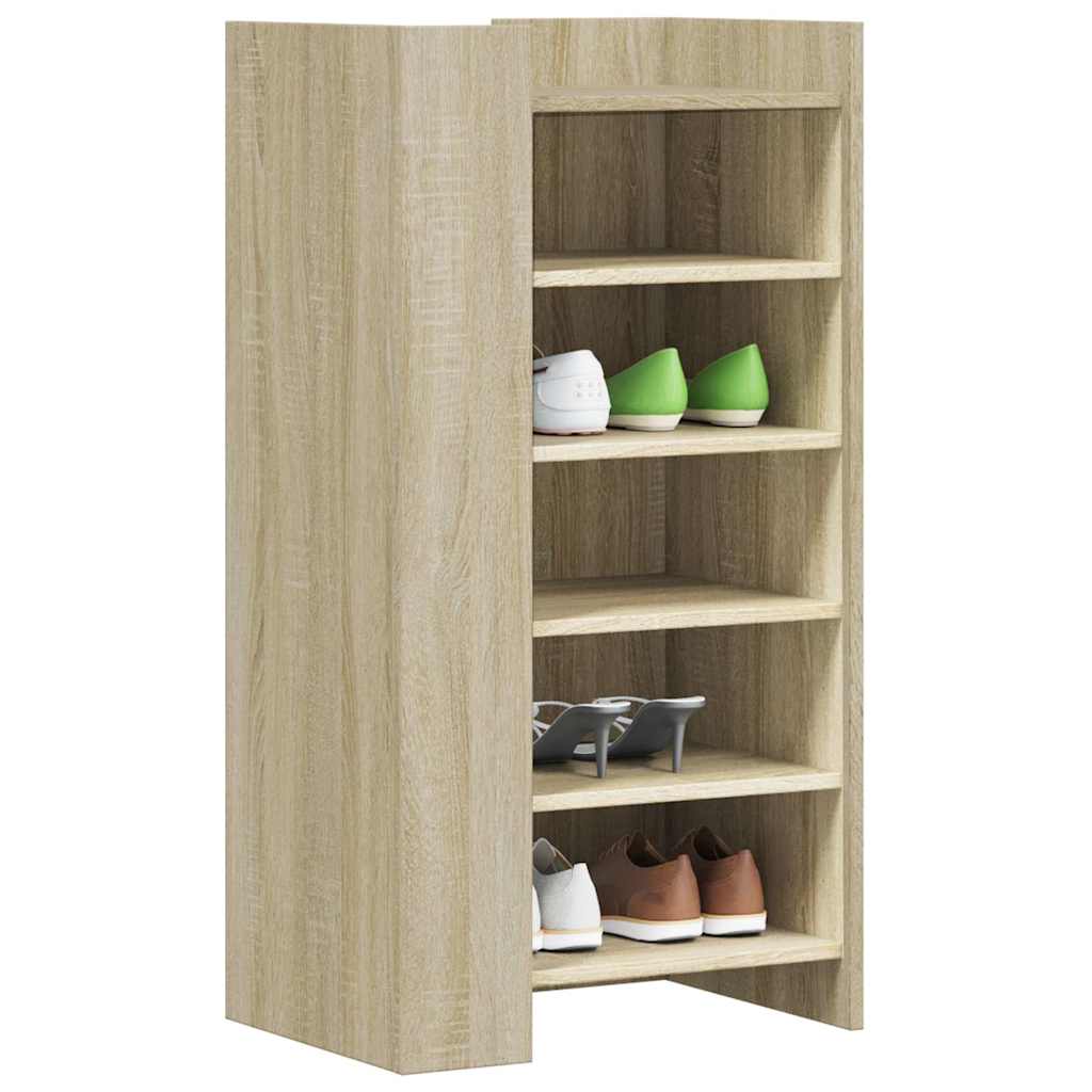 Vidaxxl Schuhschrank 52x37,5x100 cm Holzwerkstoff Sonoma-Eiche-farbig