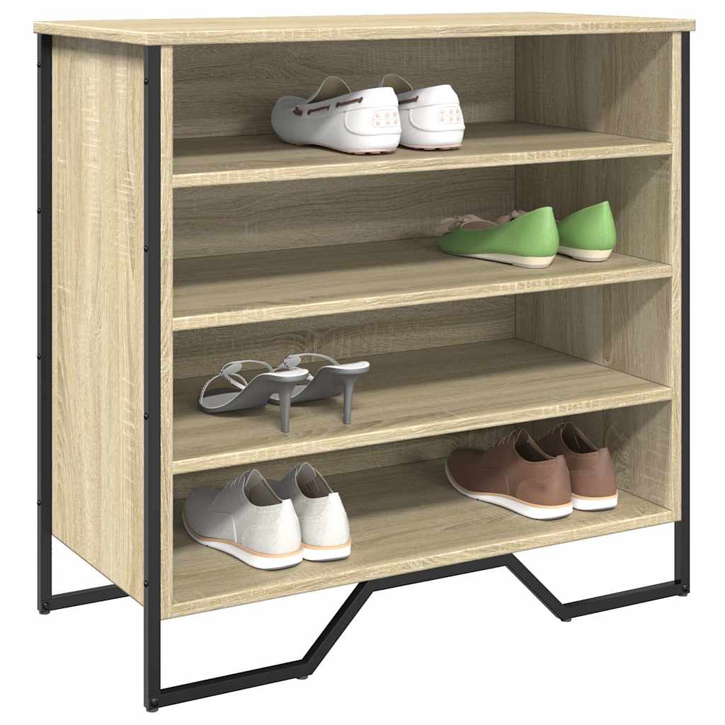 VidaXL Schuhschrank 80x38x78 cm Holzwerkstoff Sonoma-Eiche