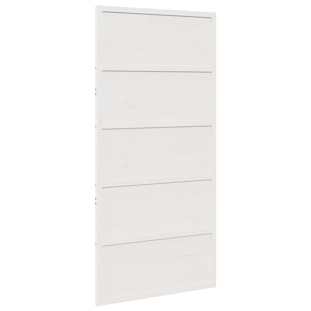 Vidaxx Schiebetür 100x208 cm Kiefer massiv weiß