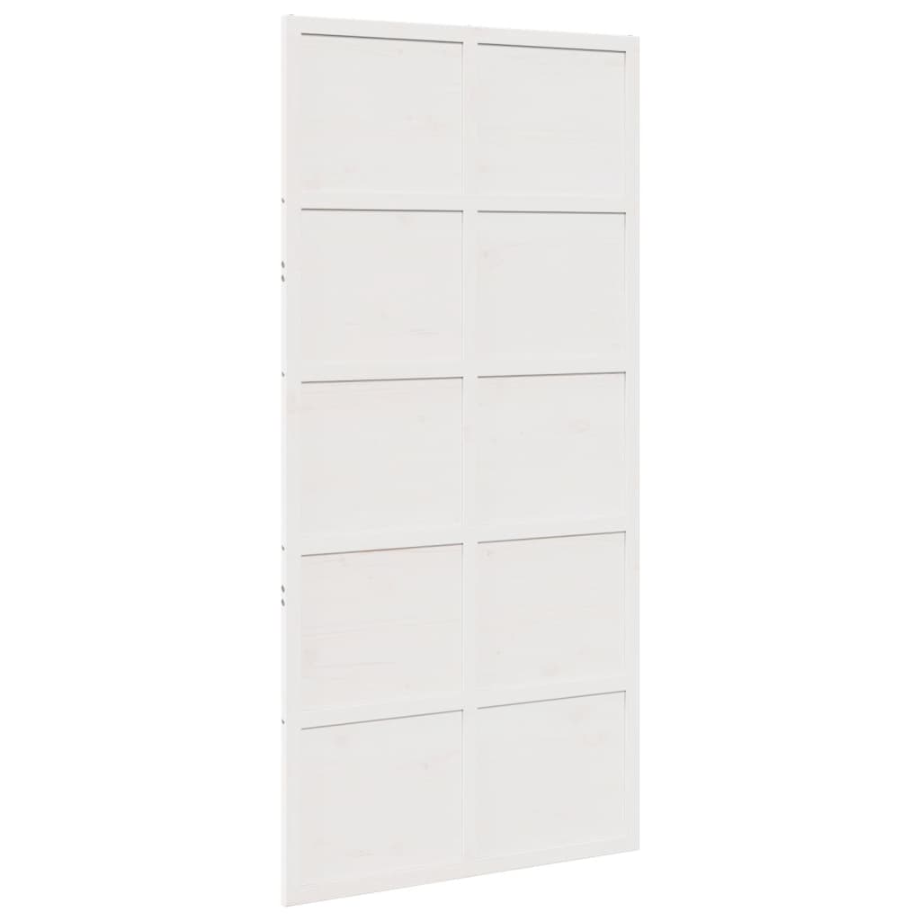 Vidaxx Schiebetür 100x208 cm Kiefer massiv weiß