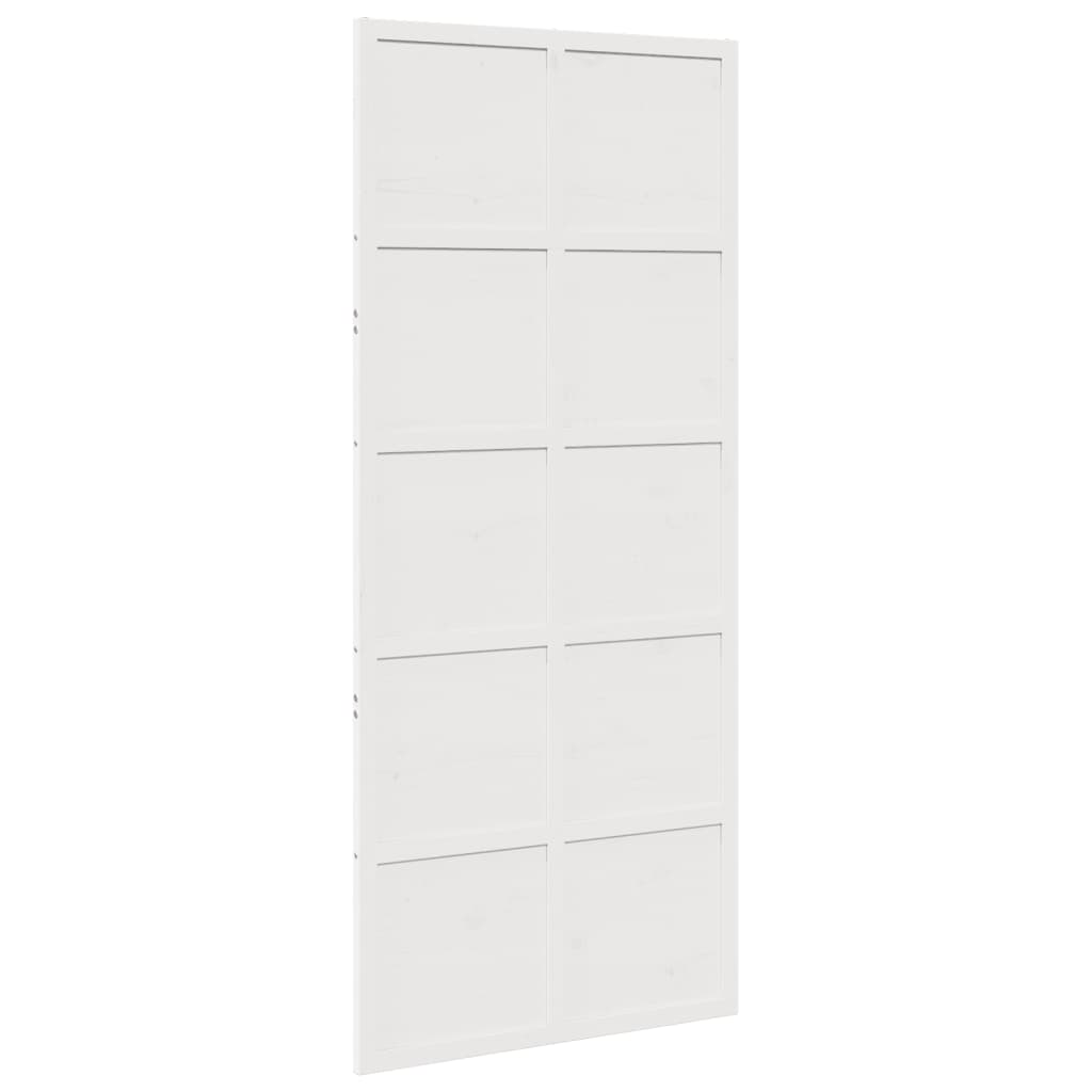 Vidaxx Schiebetür 90x208 cm Kiefer massiv weiß
