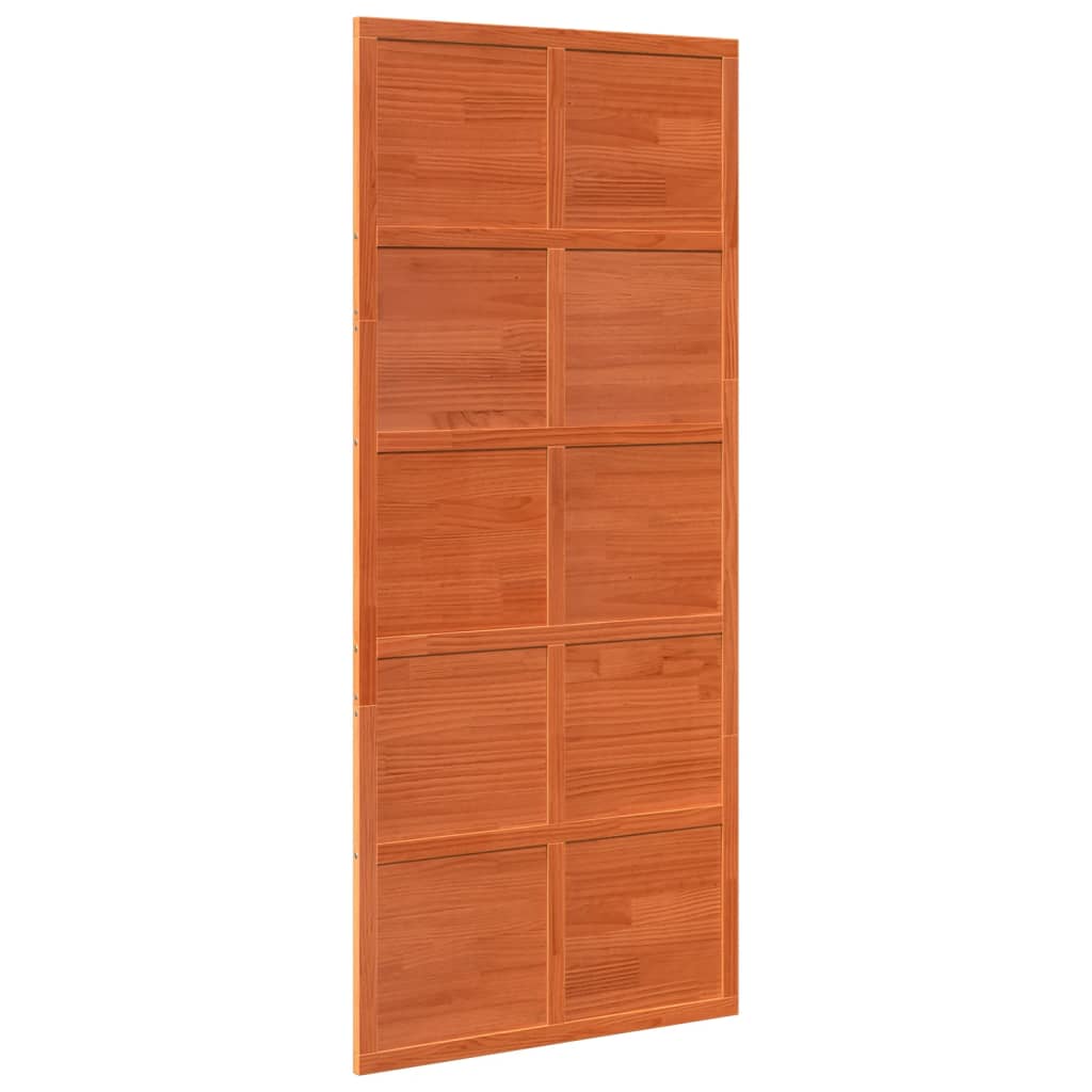 Vidaxx Schiebetür 90x208 cm massives Kiefernholz, waschbraun