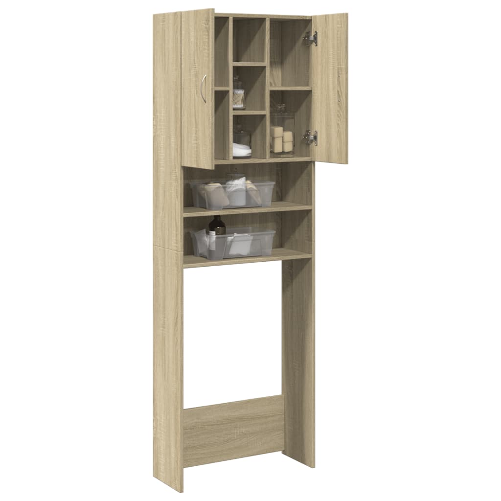 VidaXL Waschmaschinenschrank 64x25,5x190 cm Sonoma-Eiche